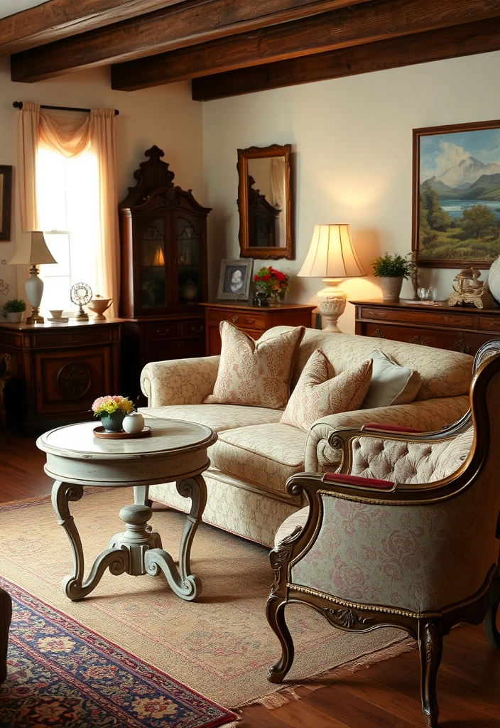 21 English Cottage Style Decor Ideas That Will Make You Feel Like You’ve Stepped Into a Storybook! - 13. Antique Furniture