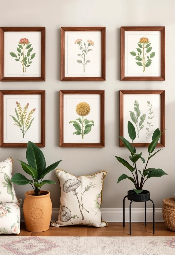 21 English Cottage Style Decor Ideas That Will Make You Feel Like You’ve Stepped Into a Storybook! - 7. Botanical Prints