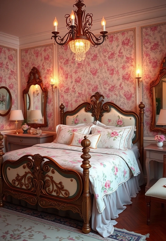 21 Stunning Bedroom Interior Ideas That Will Transform Your Space! - 7. Vintage Glamour