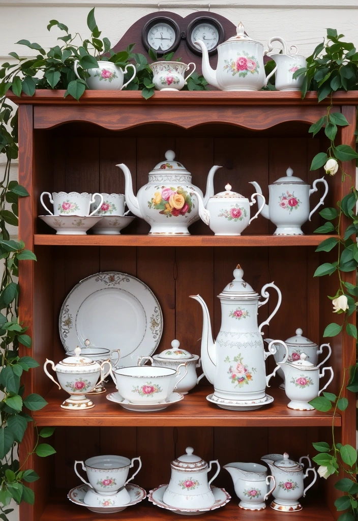 21 English Cottage Style Decor Ideas That Will Make You Feel Like You’ve Stepped Into a Storybook! - 4. Vintage Tea Sets