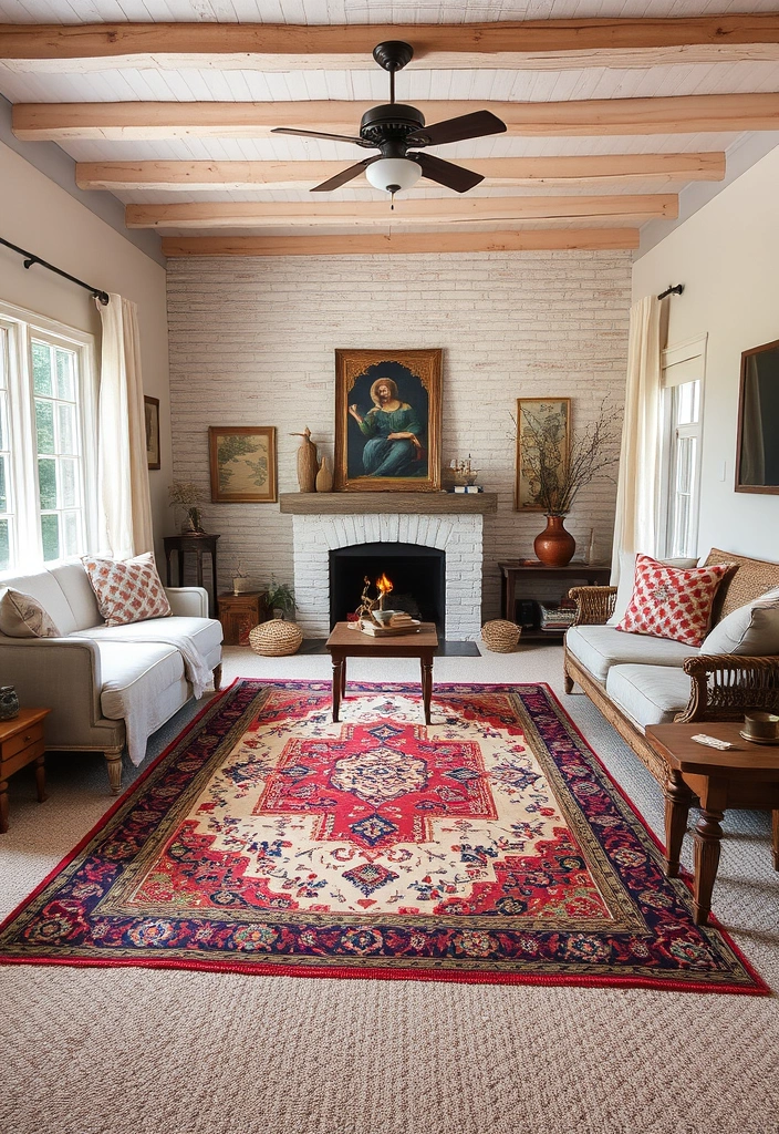 21 English Cottage Style Decor Ideas That Will Make You Feel Like You’ve Stepped Into a Storybook! - 12. Vintage Rugs