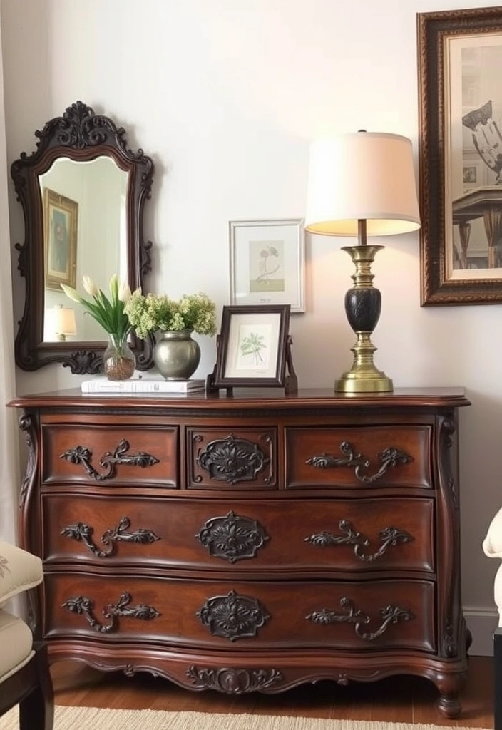 21 Classic Bedroom Decor Ideas That'll Make You Feel Like Royalty! - 5. Antique Furniture Pieces