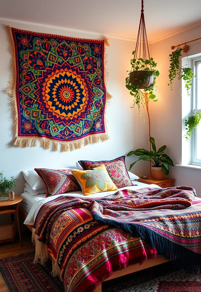 21 Stunning Bedroom Interior Ideas That Will Transform Your Space! - 2. Bohemian Chic Vibes