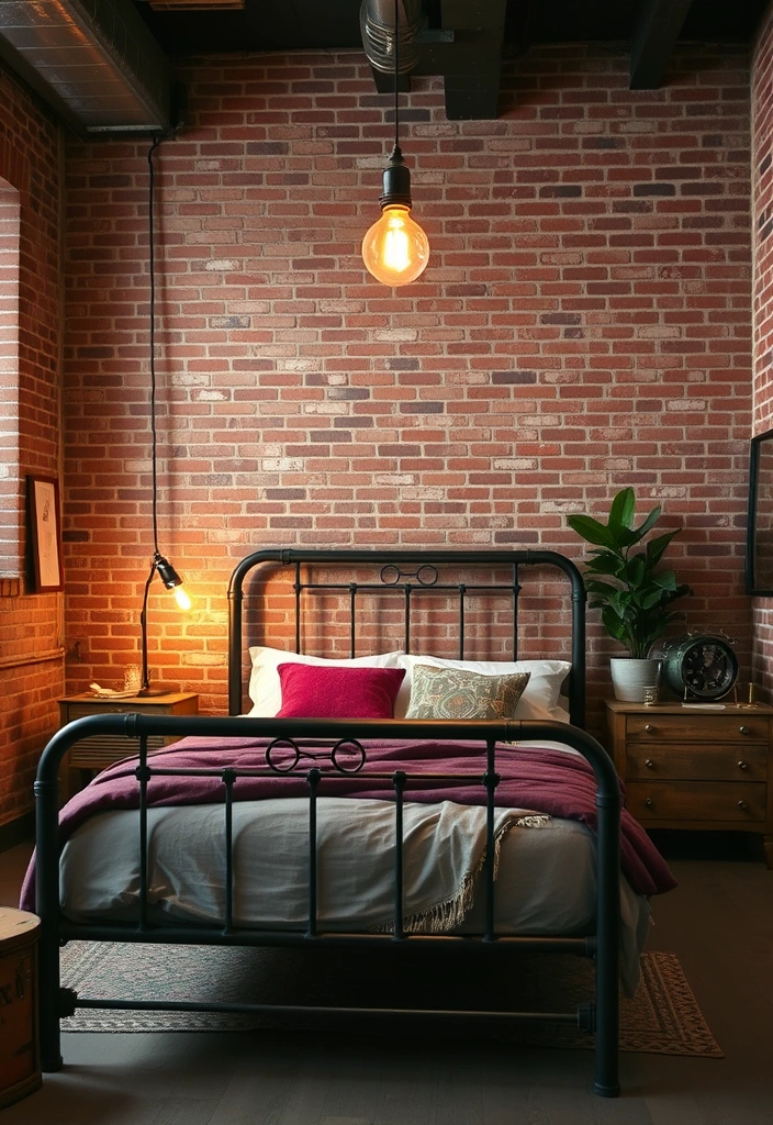 21 Stunning Bedroom Interior Ideas That Will Transform Your Space! - 6. Industrial Edge