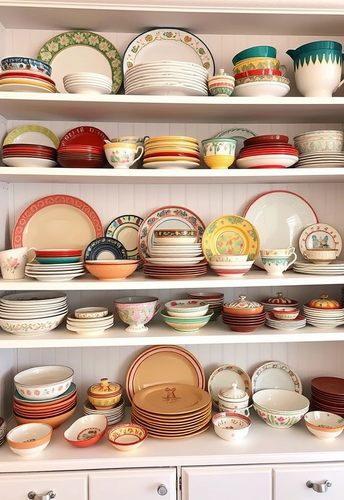 Transform Your Space: 21 English Cottage Kitchen Design Tips You Can't Afford to Miss! - 10. Use Vintage Dishware