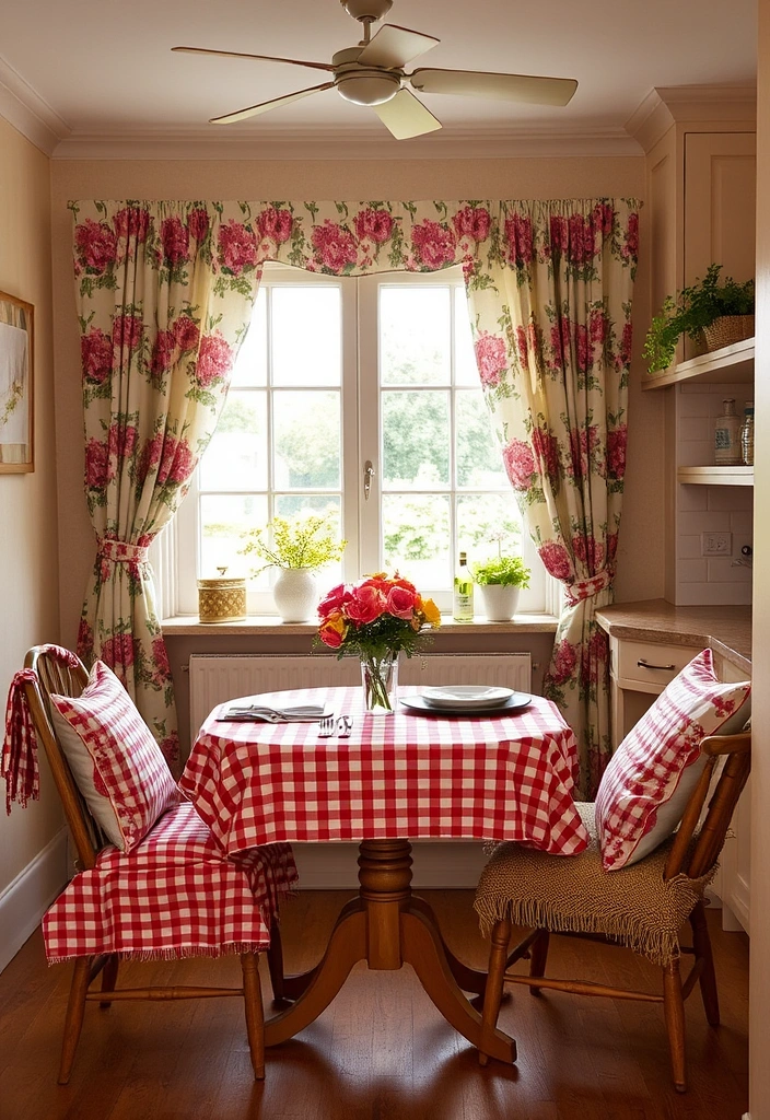 Transform Your Space: 21 English Cottage Kitchen Design Tips You Can't Afford to Miss! - 14. Use Textiles for Comfort