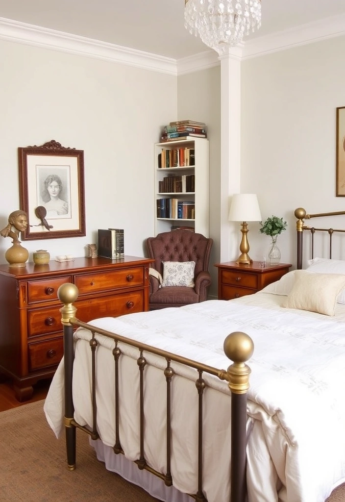21 Enchanting English Cottage Bedroom Ideas to Transform Your Space! - 2. Incorporate Vintage Furniture