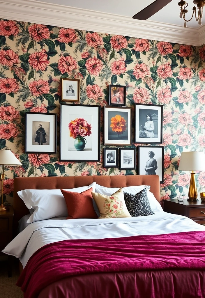 21 Enchanting English Cottage Bedroom Ideas to Transform Your Space! - 13. Create a Statement Wall