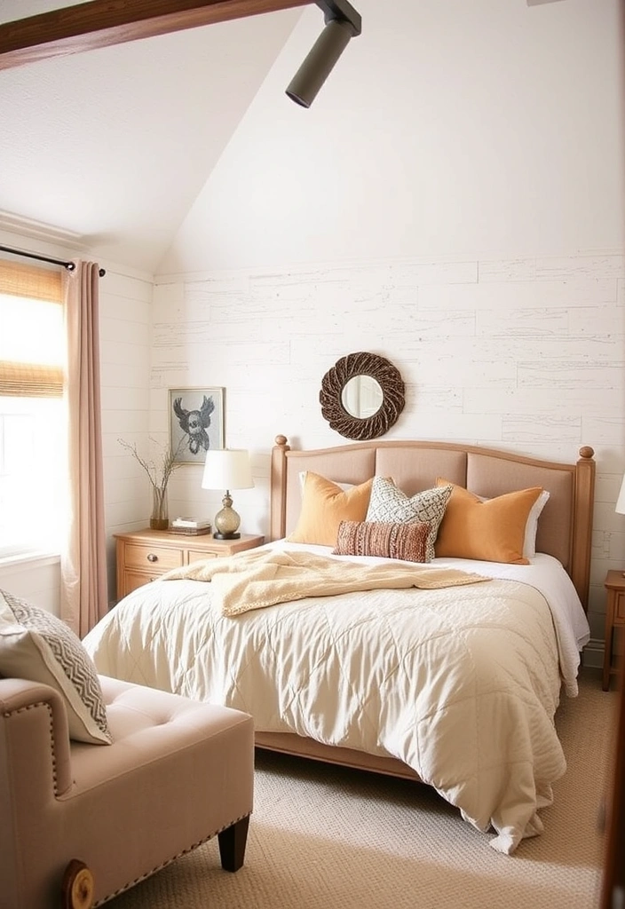 21 Enchanting English Cottage Bedroom Ideas to Transform Your Space! - 20. Use Textured Wall Treatments