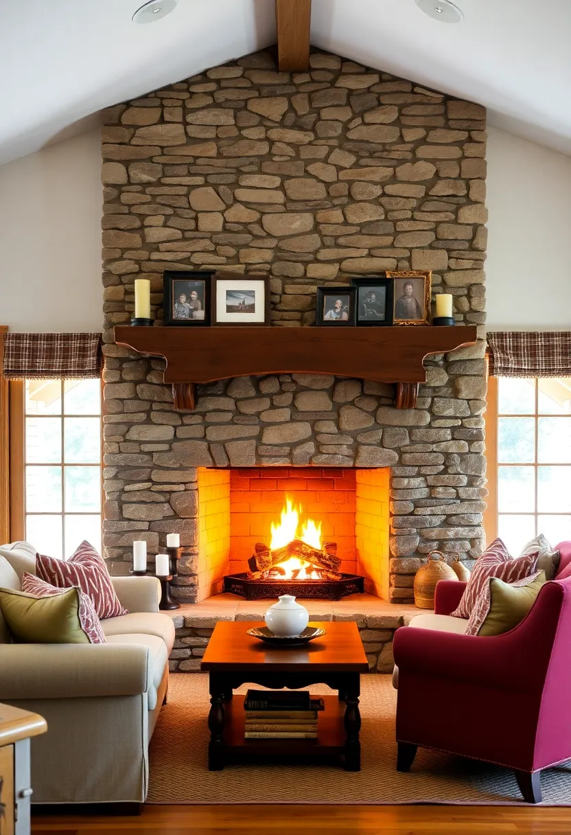 21 English Cottage Living Room Ideas That’ll Make You Feel Right at Home! - 5. Cozy Fireplaces as Focal Points