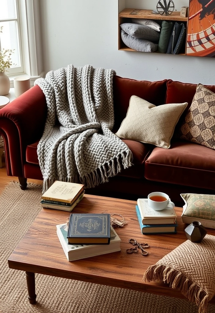 21 English Cottage Living Room Ideas That’ll Make You Feel Right at Home! - 2. Layered Textures for Comfort