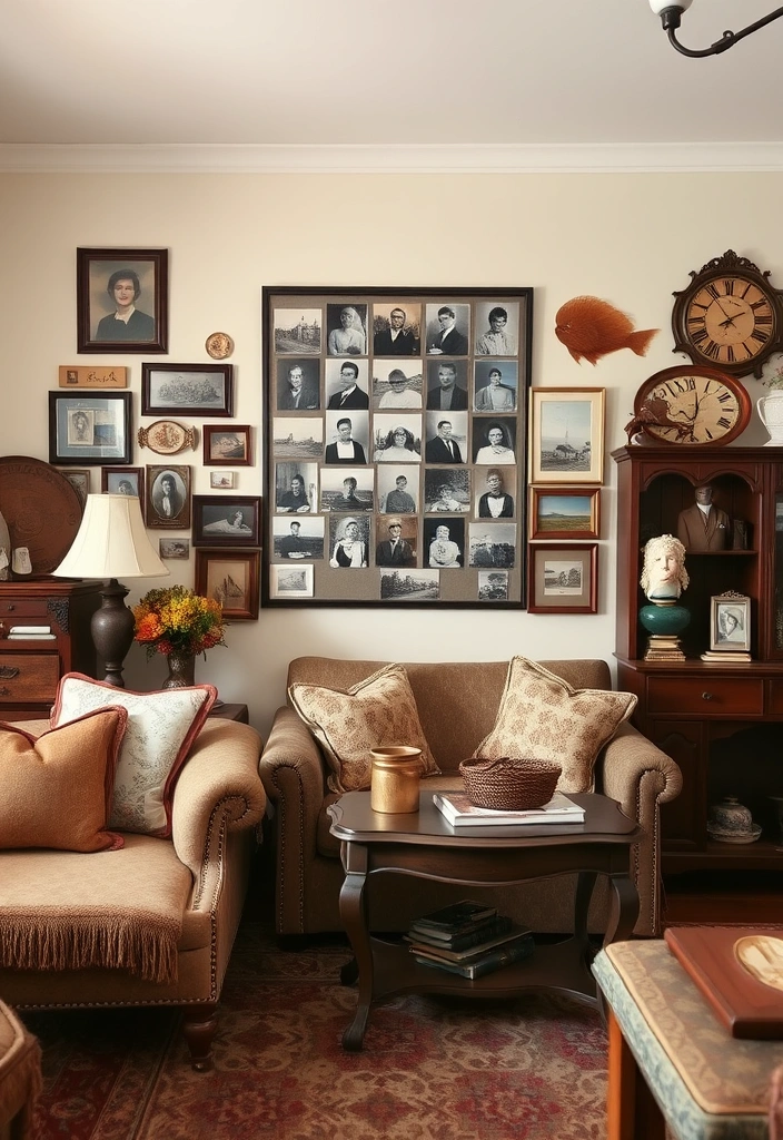 21 English Cottage Living Room Ideas That’ll Make You Feel Right at Home! - 11. Personal Touches with Family Heirlooms