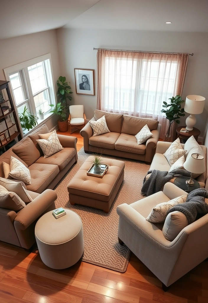 21 English Cottage Living Room Ideas That’ll Make You Feel Right at Home! - 21. Emphasize Comfort with Seating